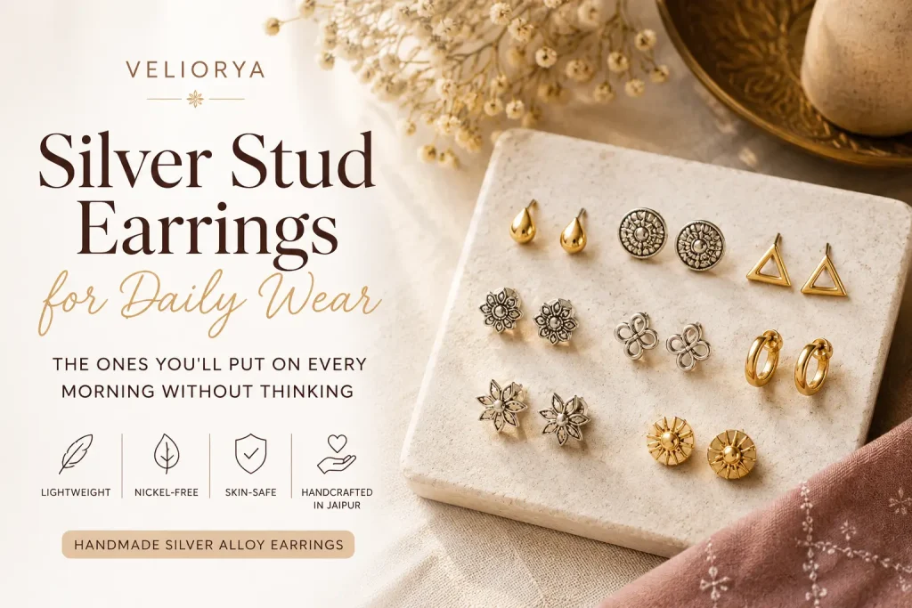 silver stud earrings for daily wear